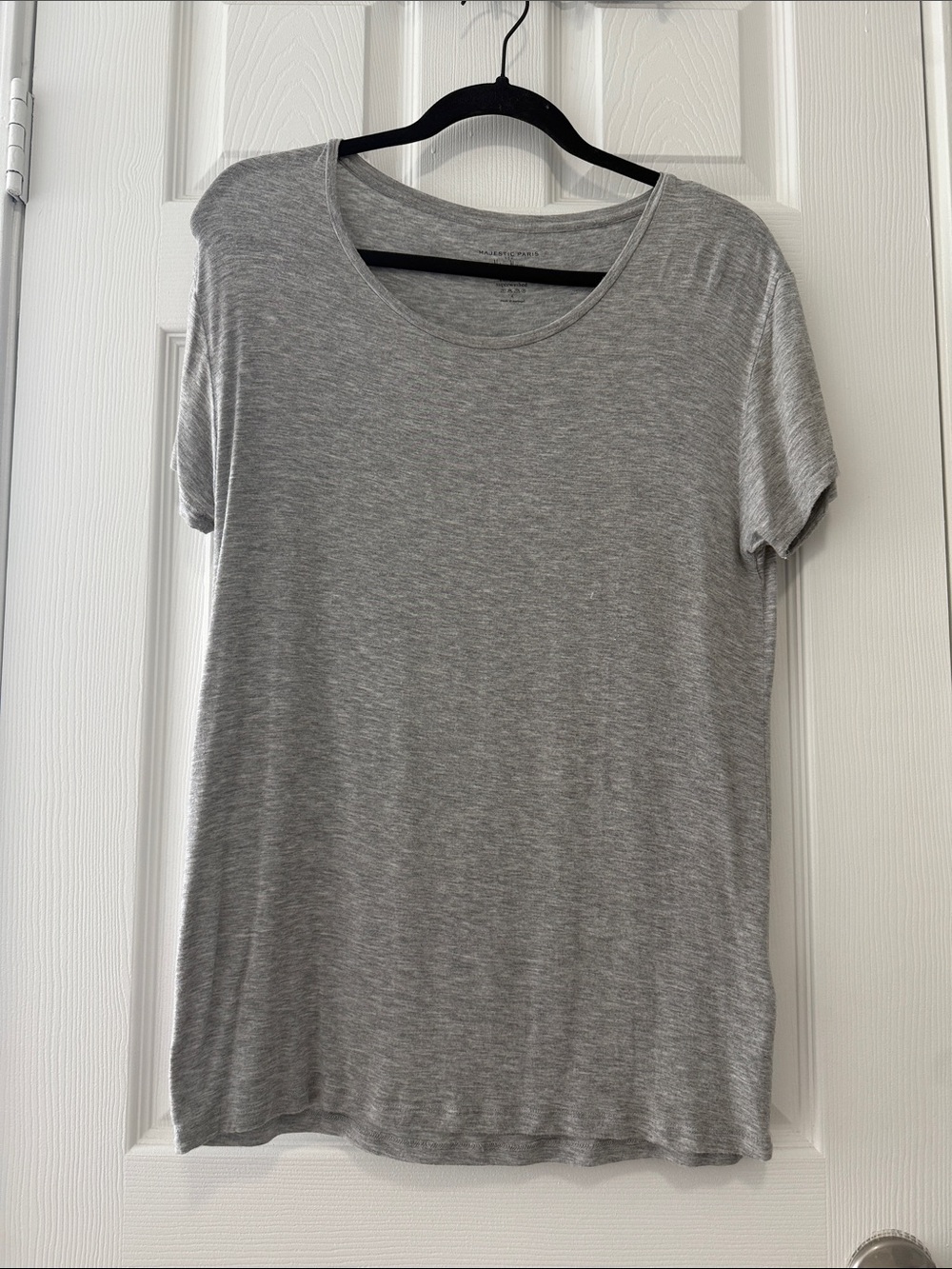 EUC MAJESTIC PARIS BY NEIMAN MARCUS GREY TEE SHIRT SIZE 4
